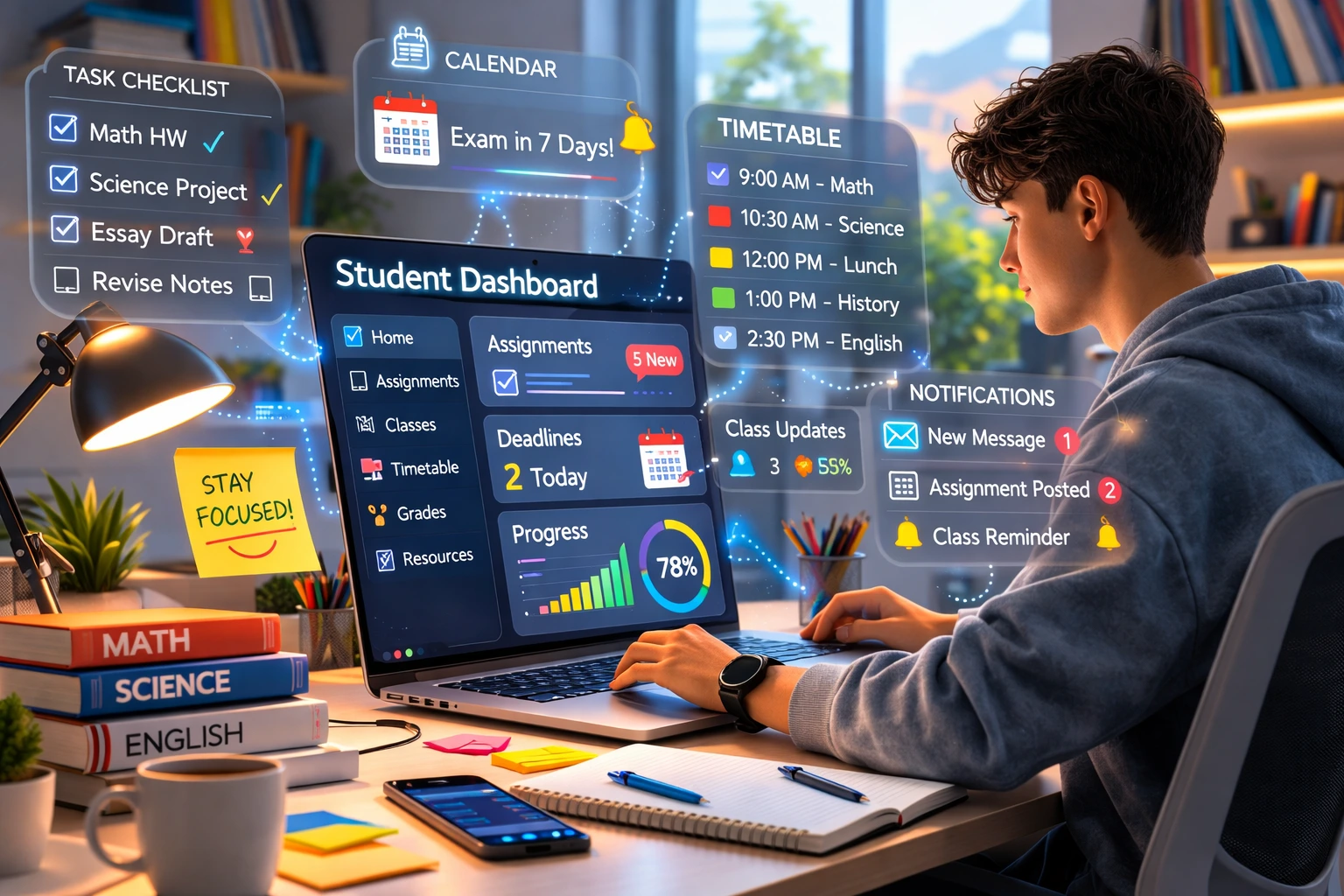 Students dashboard illustration